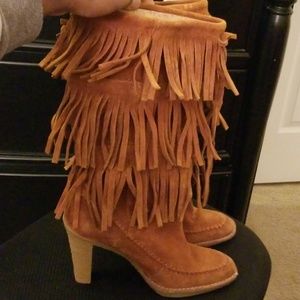 Michael Kors Fringe Heel Boots
